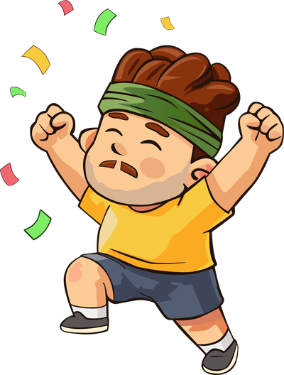 Personnage Repslot qui celebre
